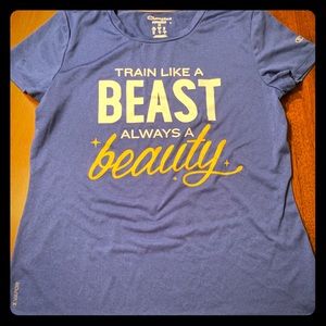 Beauty and the beast champion workout T